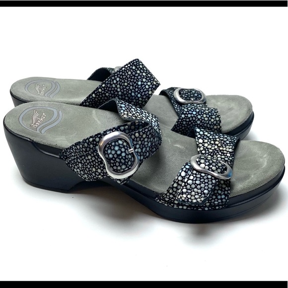 Dansko Double Strap Heeled Sophie Sandals Slides Sz 8 - Picture 3 of 7